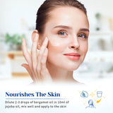 HIQILI Bergamot Essential Oil for Diffuser, Skin, Hair, DIY, 100% Pure & Natural - 16 Fl Oz (500 mL)