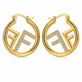 OANM studio 18K Gold Plated Hypoallergenic CZ Small Huggie Earrings for Her