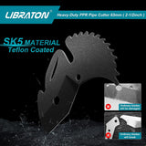 Libraton PVC Pipe Cutter, Up to 2-1/2", Ratchet Pipe Cutter Heavy-Duty, Pex Cutting Tool for Cutting PEX, PVC, PPR Plastic Hoses and Plumbing Pipe