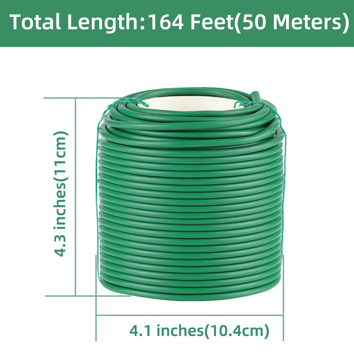 QenFree Soft Plant Ties, 164ft Garden Wire, 3.5mm Flexible Garden Ties for Climbing Plants, Tomato, Vines Plant, Flowers, Roses Plant Support