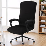 Water Resistant Stretch Computer Office Chair Cover with Armrest Covers Durable Zipper Universal Washable Removable Spandex Rotating Boss Chair Slipcovers Anti-dust Soft Desk Chair Seat Protector