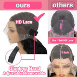 KinMos Bob Wig Human Hair 200 Density 13x6 Body Wave HD Lace Front Wigs Human Hair Glueless Lace Frontal Bob Wigs Short Bob Wigs for Black Women Pre Plucked with Baby Hair (14 inch, Bob Wig)