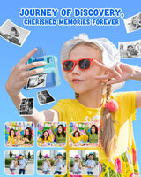 Kids Camera Instant Print, LETSHAHA Christmas Birthday Gifts for Toddler Girls Boys Age 3-12, 24MP & 1080P Selfie Digital Camera with 3 Roll No-Ink Print Paper 32GB SD Card - Blue