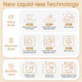 Poesie Laundry Detergent Sheets Magnolia Scent 3 Pack 480 Strips Liquid Less Effective Cleaning Zero Waste for All Washing Machine Traveling Dorm Life Save Space