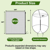 5-Pack 10 * 10FT Fruit Netting Bags for Fruit Trees, Bird Netting Safeguard Apple Trees and Blueberry Bushes from Birds, Pest and Deer, Cicadas Netting Cover with Zipper and Drawstring