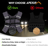 APEXUP Weighted Vest with 5lbs/10lbs/15lbs/20lbs/25lbs/30lbs Weights and Reflective Stripe, Weight Vest Men Women for Workout, Strength Training, Running (Pastel Purple, 20lbs)