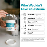 C-Strum® Organic Bovine Colostrum Powder, 60% igG, First Milking, Grass Fed, Max Strength Colostrum Supplement from German Dairy Cows - Gut, Immunity, Skin & Hair Support (60 servings)
