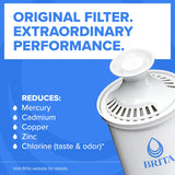 Brita UltraMax Large Water Dispenser with Standard Filter, BPA-Free, Reduces Copper, Cadmium and Mercury Impurities, Lasts 2 Months or 40 Gallons, 27-Cup