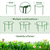 LEOBRO Plant Support Plant Stakes, 12pcs Peony Cages and Supports, Metal Garden Stakes Plant Supports, Plant Support Stakes, for Peony, Tomato, Hydrangea, Indoor Outdoor Plants, 10" W x 15.8" H