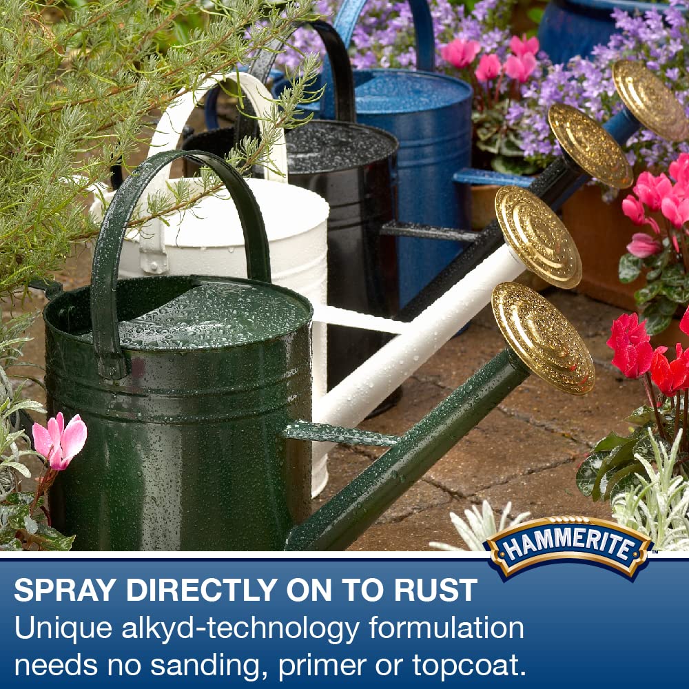 Hammerite 5092965 Metal Paint: Smooth Black 400Ml (Aerosol)