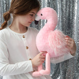 MorisMos Plush Flamingo Stuffed Animals-18in Mommy Stuffed Flamingo with 4 Baby Bird Toys for Girls Boys,Pink Bird Stuffed Animal Gift for Kids Women Birthday Decor Baby Shower Christmas