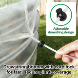 2 Pack Garden Netting for 8x4FT Raised Beds, Ultra-Fine Mesh Plant Covers with Drawstring, Bird, Pest & Small Animal Barrier for Vegetables, Fruits & Flowers