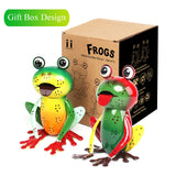 Cruis Cuka Metal Garden Decor Yard Art for Outside Set of 2 Cute Frogs Lawn Patio Ornaments Backyard Decorations Garden Gifts - (Yellow,Green)