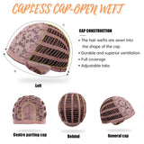 Honygebia Long Blonde Wig with Bangs - Ombre Dark Root Blonde Wigs for White Women, Striaght Wavy Synthetic Heat Resistant Hair, Natural Cute Wigs for Halloween/Christmas/Cosplay/Party