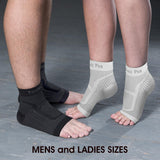 TechWare Pro Ankle Brace Compression Sleeve - Relieves Achilles Tendonitis, Joint Pain. Plantar Fasciitis Foot Sock with Arch Support Reduces Swelling & Heel Spur Pain. (Black/Black, XXL)