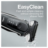 Braun Electric Razor for Men, Waterproof Foil Shaver, Series 5 5050cs, Wet & Dry Shave, with Beard Trimmer and Body Groomer, Rechargeable, Charging Stand Included, Blue