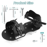 FIMXSD Lawn Aerator Shoes - Heavy Duty Lawn Aerator Tool for Grass with Cleaning Shovel & 6 Extra Spikes, Easy Assembly with Upgraded T-Wrench, Manual Garden Soil Aeration Tools for Yard Care