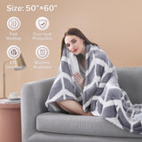 VENTIMI Heated Throw Blanket, 5 Heat Levels & 3 Hours Auto Off, Grey