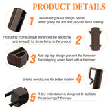 24 Pack Plastic Landscape Edging Anchoring Stakes,9.8 Inch, Brown