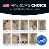 Cobbe 9-Function Shower Head with Built-in Power Spray, 1.8 GPM Water Saving ON/OFF Toggle Switch, High Pressure Handheld Showerhead with 1-Click Pause Button, Brass Bracket & 6ft Hose, Black