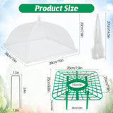 4 Sets Strawberry Plant Supports with Plant Protectors from Animals,Strawberry Growing Support Stakes with Mesh Plant Cover and Metal Garden Lawn Spikes Strawberry Planting Stand for Garden Vegetables