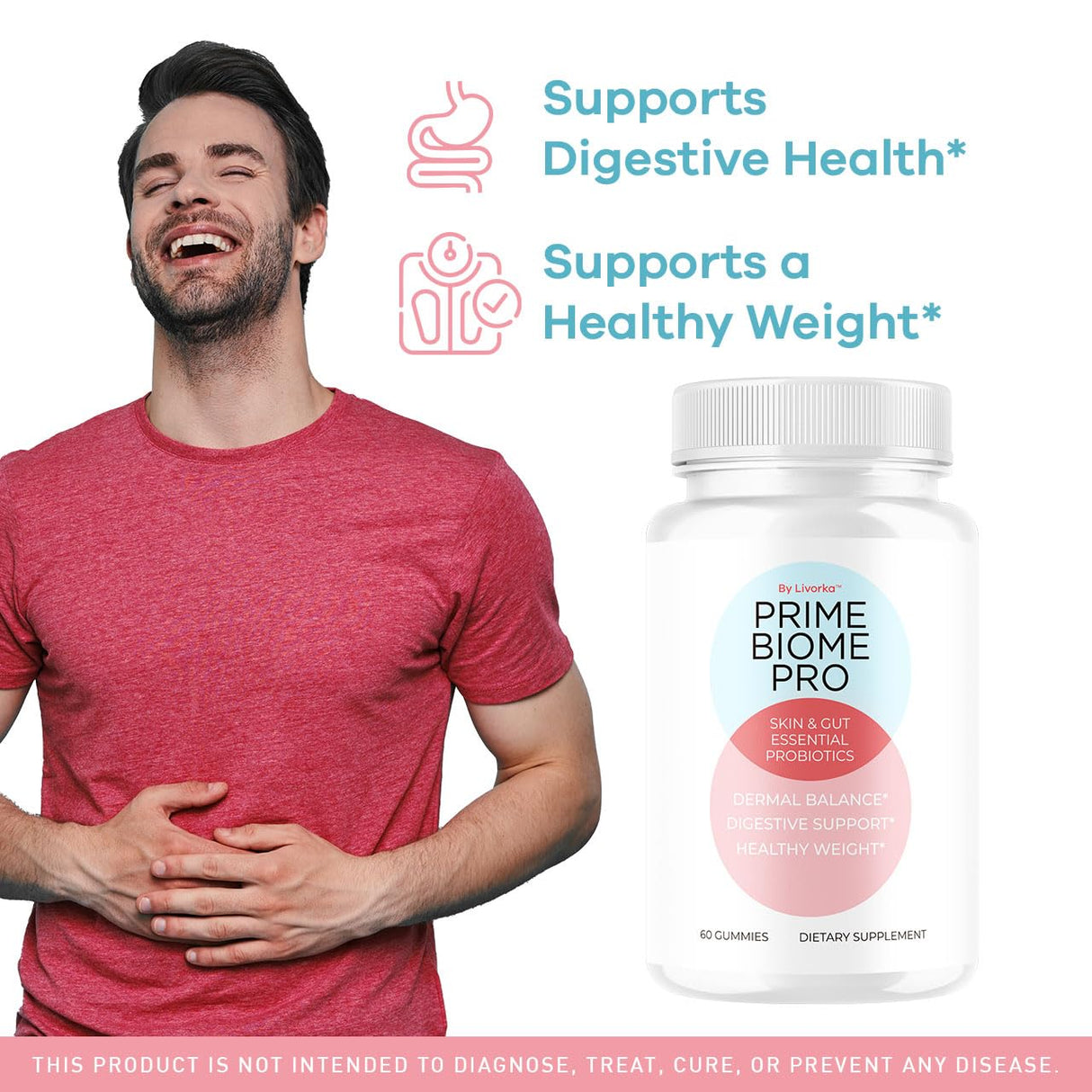 (3 Pack) Prime Biome Pro Gummies - Prime Biome Gummies Pro for Skin & Gut Support, Primebiome Pro Reviews - Supplement Gummy All Natural Vitamin Advanced Formula, 180 Gummies for 3 Months