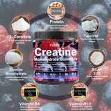Creatine Monohydrate Gummies Complex 8000mg for Men and Women, Containing L-carnitine & Taurine, Build Muscle, Boost Energy, Faster Recovery, Pre-Workout Supplement, Raspberry & Blackberry, 120 Count