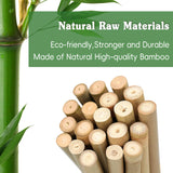 Plant Stakes, 4.8 FT Natural Bamboo Stakes Plant Support Stakes - 25Pcs