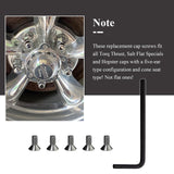 Ctuoptuo 𝟐𝟎 𝐏𝐜𝐬 of 970076 Wheel Center Cap Screws Allen Head & Allen Wrench, Fit for American Racing Torq Thrust Wheels