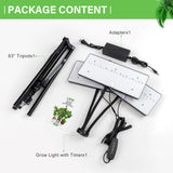 LBW Grow Lights for Indoor Plants with Stand, 642 LEDs Full Spectrum Standing Grow Light, Tall Floor Lamp with 3/6/12H Timer, 6 Brightness, 3 Modes, 63" Adjustable Tripod