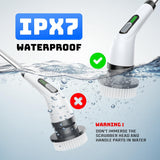 Electric Spin Scrubber for Bathroom: Shower Scrubber with Long Handle
