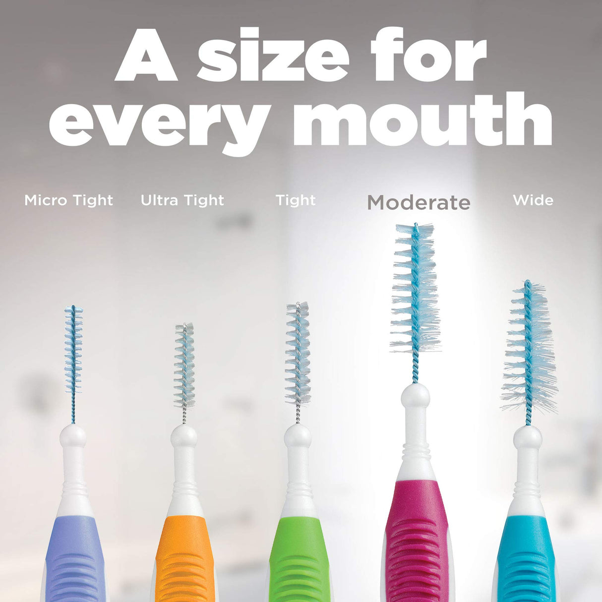 GUM Proxabrush Go-Betweens - Moderate - Interdental Brushes - Soft Bristled Dental Picks for Plaque Removal Health - Safe for Braces & Dental Devices, 10 Count (Pack of 4)