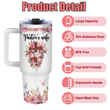 Pastor Appreciation Gifts - Pastor Wife Tumbler with Handle - 40oz Stainless Steel Travel Mug Insulated Coffee Cup, Pastor Gifts for Women, Appreciation Gift for Pastors Wife Birthday, Christmas