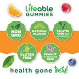 Lifeable Moringa Gummies for Adults | 4000mg Moringa Extract | Great Tasting Moringa Supplement | Antioxidant Superfood for Men Women | 60 Gummies