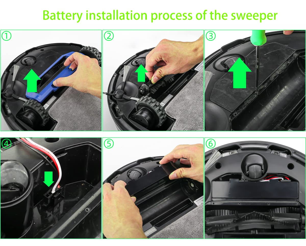 Palowextra 6200mAh Replacement Battery for Wyze WVCR200S Robot Vacuum, for Xiaomi STYTJ02YM, for Xiaomi Mop Pro/Mop P/Mop 2S Robot Vacuum