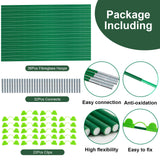 Aierden 36Pcs Garden Hoops for Raised Beds,6 Sets of 8FT Long Greenhouse Hoops Grow Tunnel, Fiberglass Support Hoops Frame for Fabric Netting,DIY Plant Support Garden Stakes for Row Cover