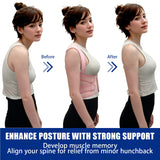 Posture Corrector for Women and Men - Adjustable Back Brace for Pain Relief - Enhances Posture and Provides Lumbar Support - Upper and Lower Back Straightener - Breathable Back Support (Pink, Medium)