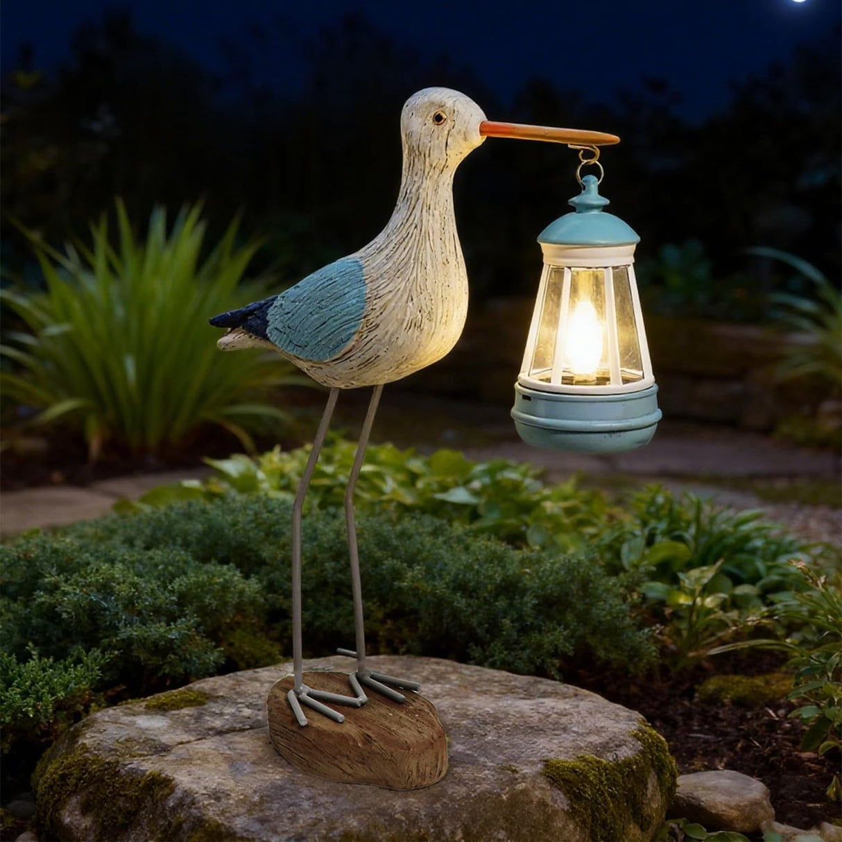 QZJDDZSW Solar Seagull Statues for Garden and Home Decor,Funny Garden Decor Beach,Pool,Patio,Lawn,Yard,Porch,Perfect Garden Gift