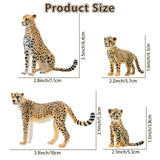 Toymany 8PCS Realistic Cheetah Figurines Toy, Cake Topper & Gift for Kids