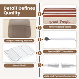 Folding Bread Proofing Box with 68-104℉ Temp Control & 48H Timer, Dough Proofer with Metal Rack, Proofing Box for Sourdough, Bread Baking, Pizza, Yogurt, Kombucha, Space-Saving & 5-Layer Fabric