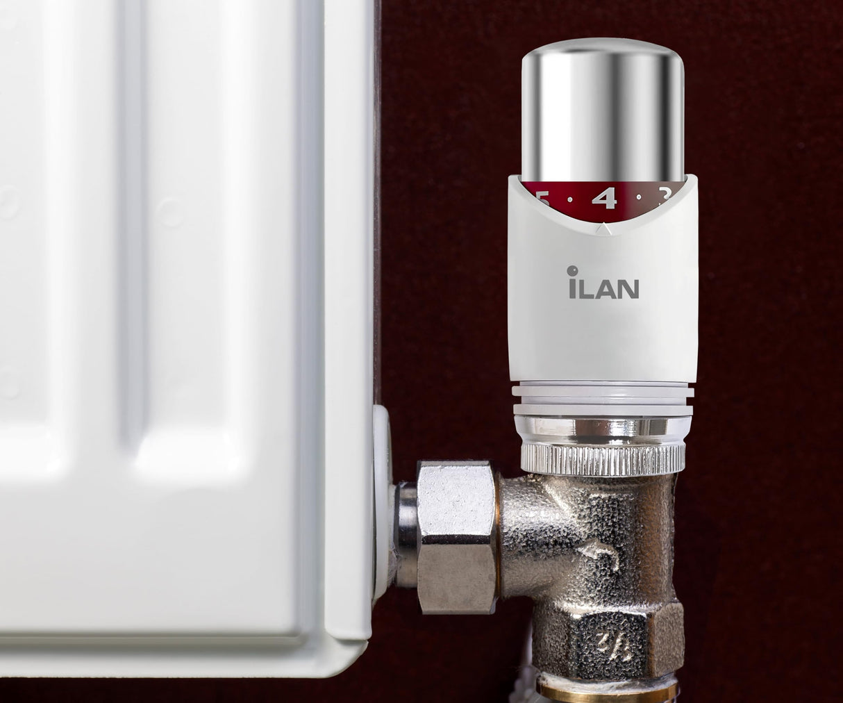 iLAN TRV Thermostatic Radiator Valve, Replacement Head Only, Chrome & White