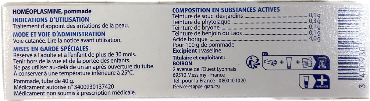 Homeoplasmine, XL - 40g Magic Cream - For Dry Skin, Irritations, for Soft Lips! [ The Original French Packaging ]