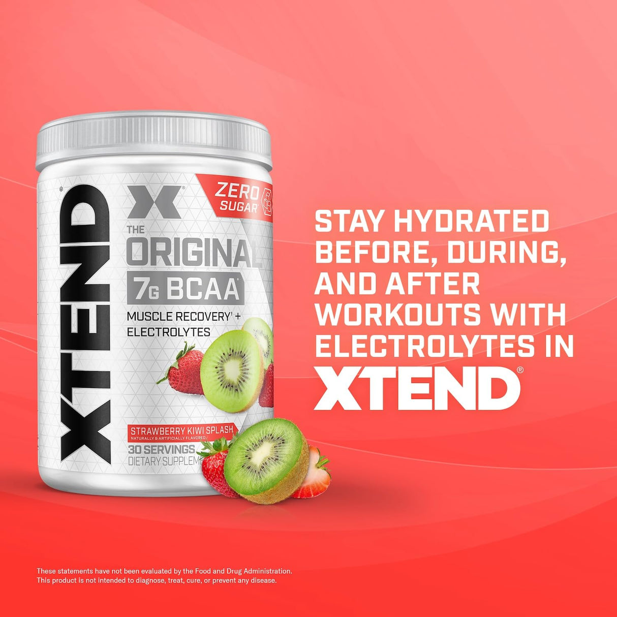 Xtend Original BCAA Powder 7g BCAA and 2.5g L-Glutamine, Sugar Free Post Workout Muscle Recovery Drink with Amino Acids for Men & Women, 30 Servings
