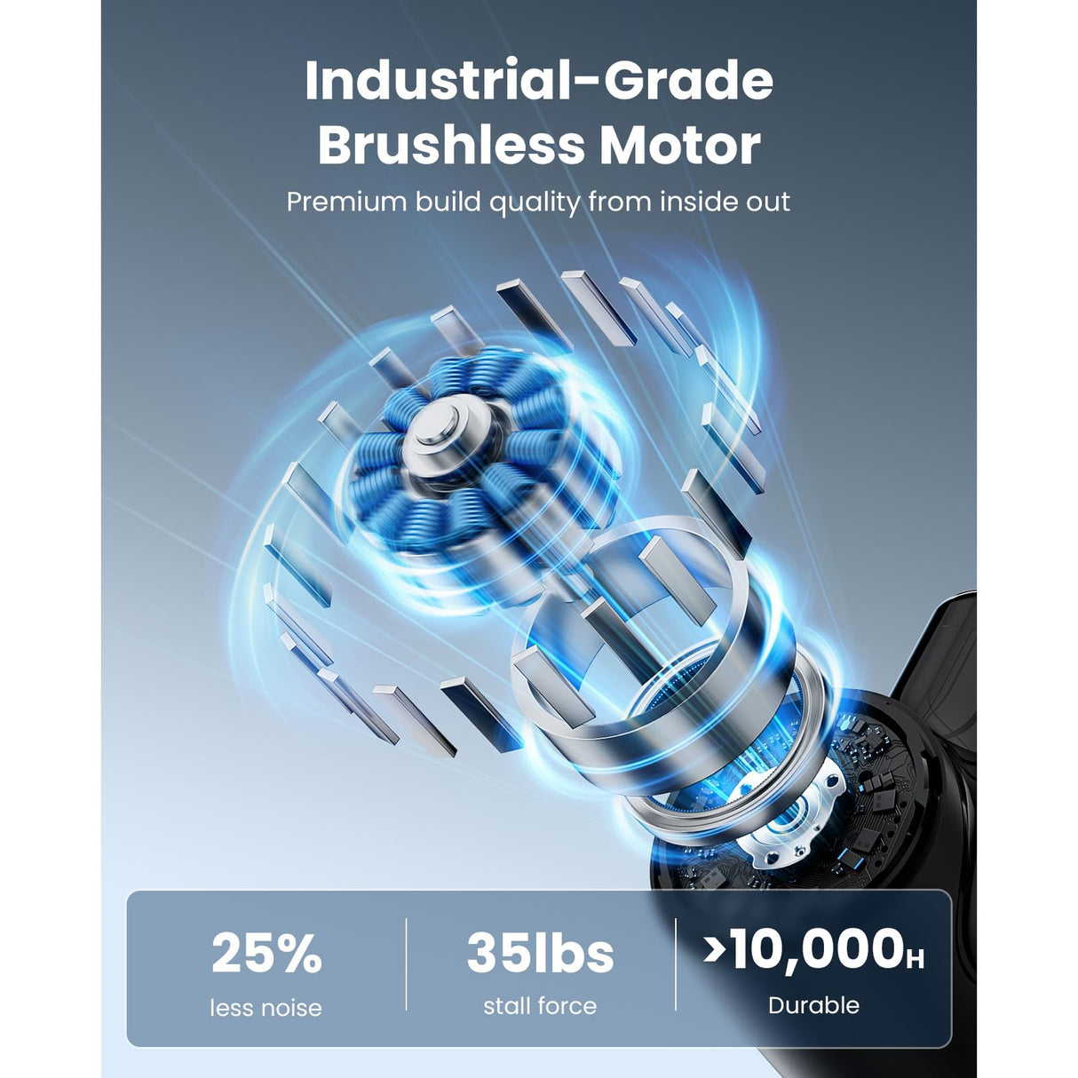 BOB AND BRAD M7 Plus Mini Massage Gun with Heat, Pocket-Sized Heated Deep Tissue Massager, Portable Percussion Muscle Travel Massager Gun, Ultra Light Small & Quiet Massage Gun, FSA and HSA Eligible