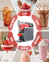 Slushie Machine No Ice Needed 88oz, Slushy Machine for Home with LED Display and 5 Preset Modes, Auto-Clean, Frozen Drink Maker Perfect for Margarita,Frappés, Cocktail Smoothie, Milkshake and More