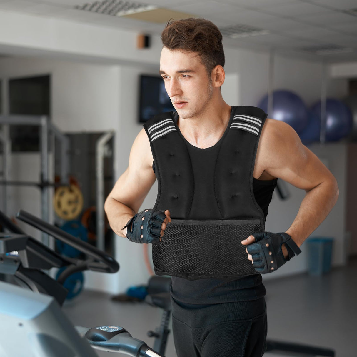 Henkelion Adjustable Weighted Vest for Men Women Weights Included, 11-20lbs Body Weight Vests Adjustable for Running, Training Workout, Jogging, Walking