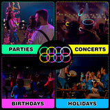 YixangDD 500 PCS Ultra Bright Glow Sticks, 8 Inch Glow Sticks Bulk Party Pack, Light Up Sticks for Glow Bracelets, Necklaces, Concerts, Christmas, Party Supplies with 500 Connectors
