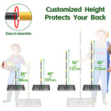Lawn Leveling Rake 30”x10” Large Heavy Duty Metal Lawn Leveler with Long Adjustable Handle Proffesional Yard Leveling Rake for Soil Dirt Sand Compost Efficient Lawn Leveling Tool (Foldable 5FT)