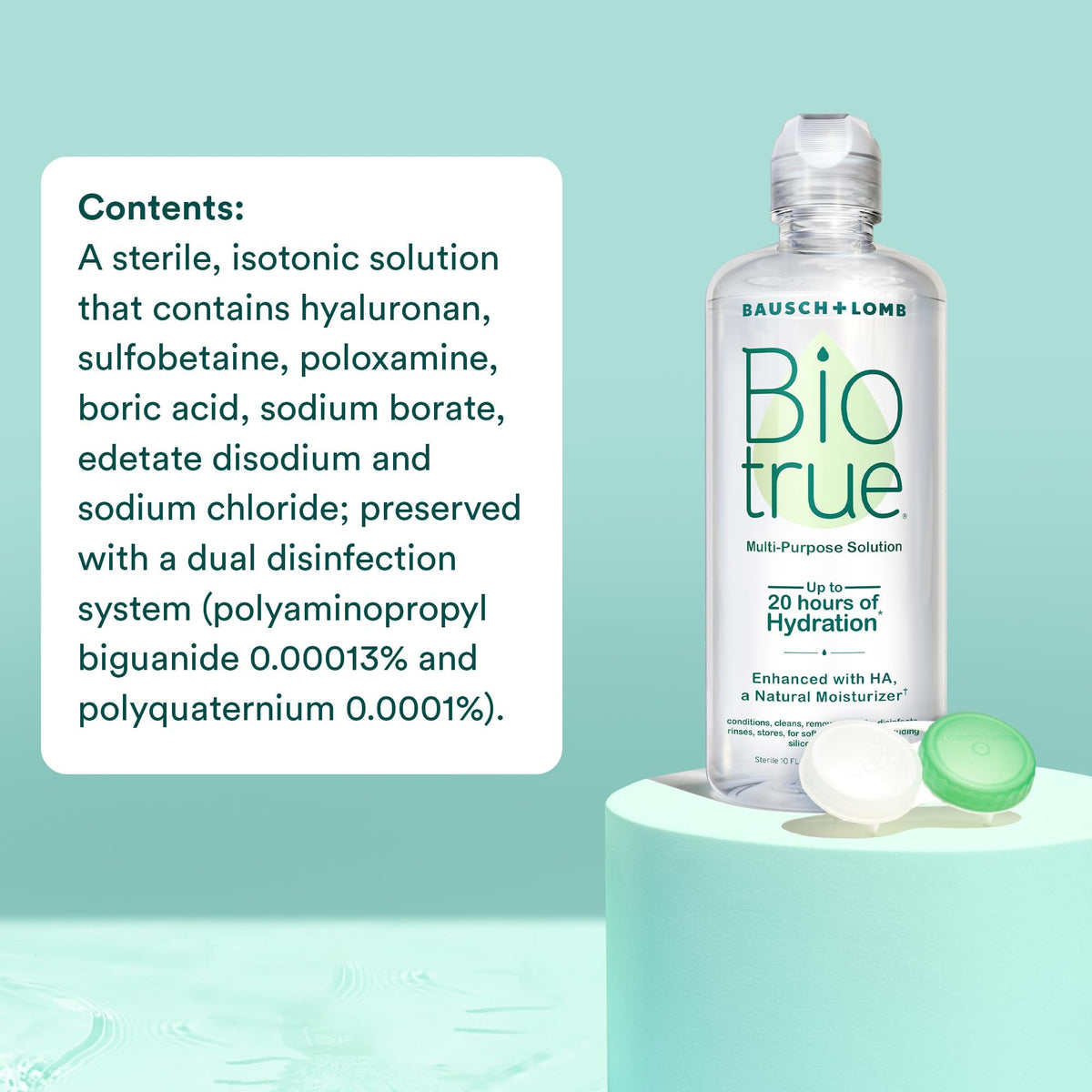 Biotrue Multi-Purpose Contact Lens Solution with Case, 10 Fl oz 2-Pack