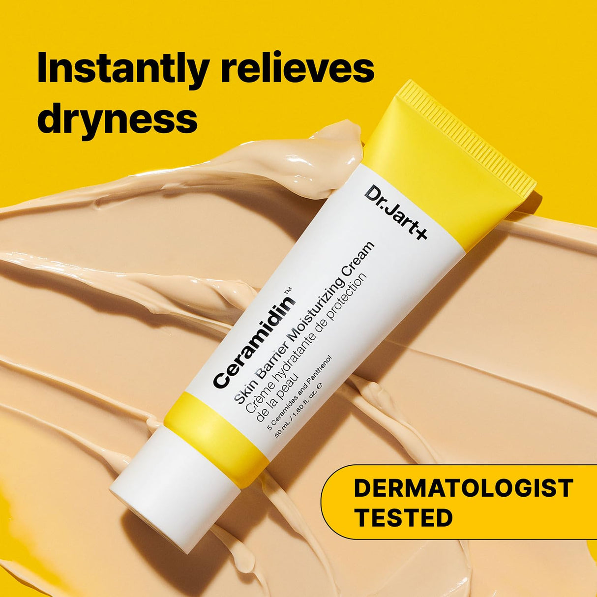 Dr.Jart+ Ceramidin Skin Barrier Face Cream Moisturizer For Dry Skin with Ceramides and Panthenol | Korean Skin Care, 1.69 Fl Oz